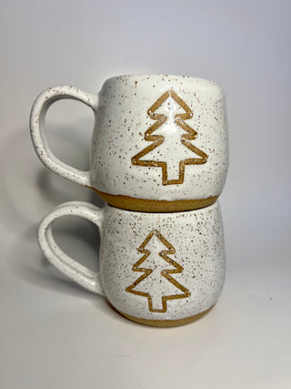 Handmade Christmas Tree Mugs